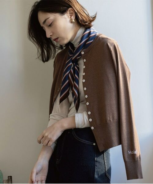 OPAQUE.CLIP / オペーク ドット クリップ カーディガン・ボレロ | 多ボタン 袖口刺繍クルーネックカーディガン | 詳細20