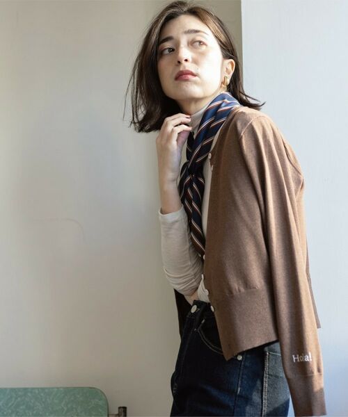 OPAQUE.CLIP / オペーク ドット クリップ カーディガン・ボレロ | 多ボタン 袖口刺繍クルーネックカーディガン | 詳細21