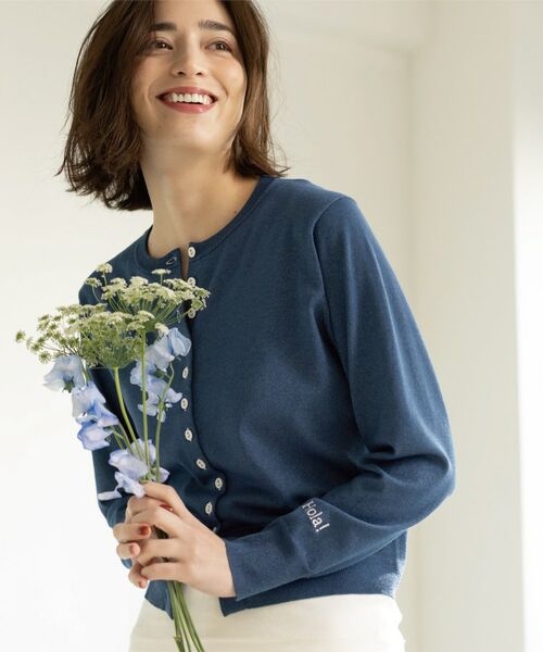 OPAQUE.CLIP / オペーク ドット クリップ カーディガン・ボレロ | 多ボタン 袖口刺繍クルーネックカーディガン | 詳細23