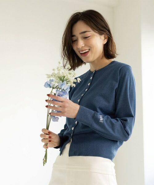 OPAQUE.CLIP / オペーク ドット クリップ カーディガン・ボレロ | 多ボタン 袖口刺繍クルーネックカーディガン | 詳細24