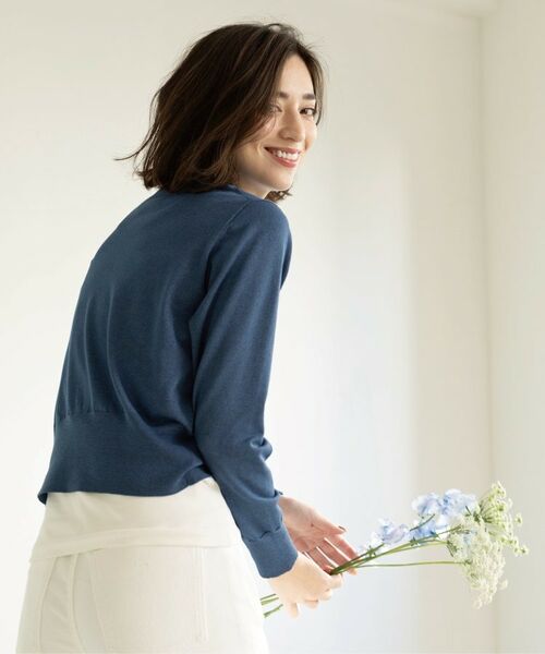 OPAQUE.CLIP / オペーク ドット クリップ カーディガン・ボレロ | 多ボタン 袖口刺繍クルーネックカーディガン | 詳細26