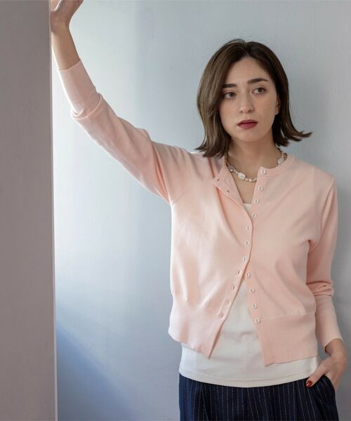 OPAQUE.CLIP / オペーク ドット クリップ カーディガン・ボレロ | 多ボタン 袖口刺繍クルーネックカーディガン | 詳細28