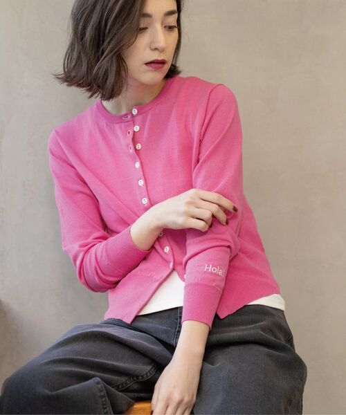 OPAQUE.CLIP / オペーク ドット クリップ カーディガン・ボレロ | 多ボタン 袖口刺繍クルーネックカーディガン | 詳細7