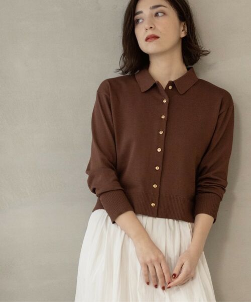 OPAQUE.CLIP / オペーク ドット クリップ カーディガン・ボレロ | ポロネックカーディガン | 詳細14
