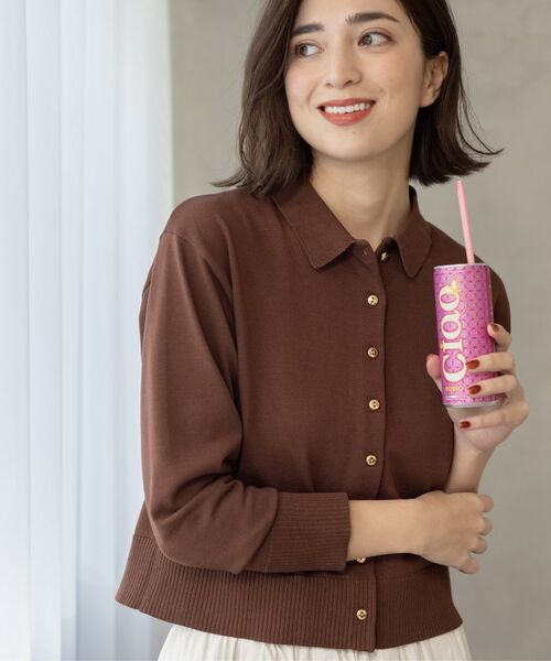 OPAQUE.CLIP / オペーク ドット クリップ カーディガン・ボレロ | ポロネックカーディガン | 詳細15