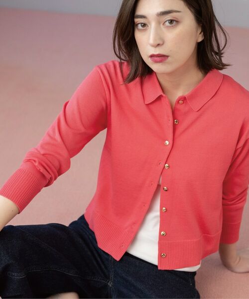 OPAQUE.CLIP / オペーク ドット クリップ カーディガン・ボレロ | ポロネックカーディガン | 詳細18