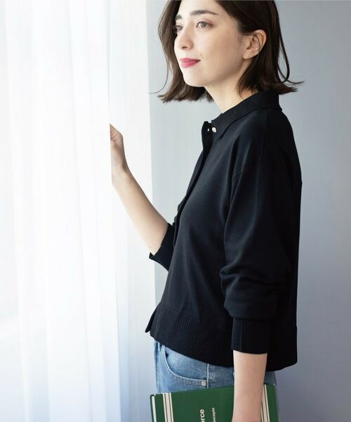 OPAQUE.CLIP / オペーク ドット クリップ カーディガン・ボレロ | ポロネックカーディガン | 詳細3