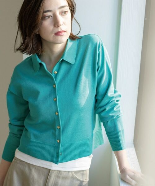 OPAQUE.CLIP / オペーク ドット クリップ カーディガン・ボレロ | ポロネックカーディガン | 詳細6