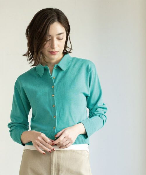 OPAQUE.CLIP / オペーク ドット クリップ カーディガン・ボレロ | ポロネックカーディガン | 詳細8