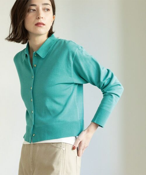 OPAQUE.CLIP / オペーク ドット クリップ カーディガン・ボレロ | ポロネックカーディガン | 詳細9