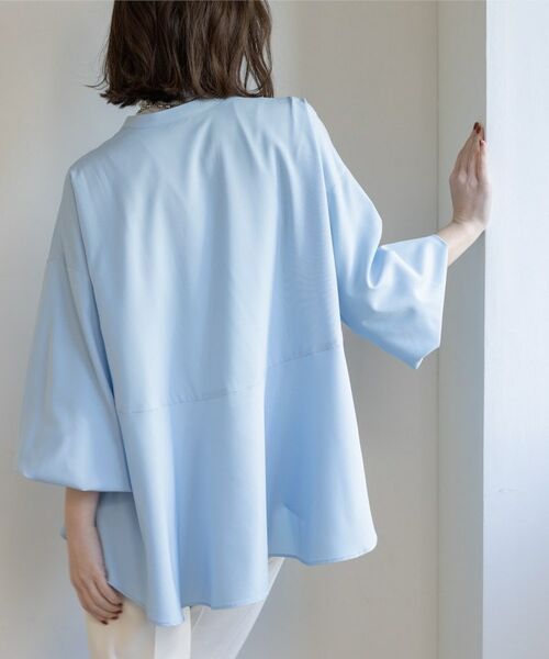 OPAQUE.CLIP / オペーク ドット クリップ シャツ・ブラウス | バイカラーアソート ペプラム前あきブラウス | 詳細11