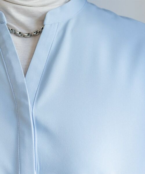 OPAQUE.CLIP / オペーク ドット クリップ シャツ・ブラウス | バイカラーアソート ペプラム前あきブラウス | 詳細26