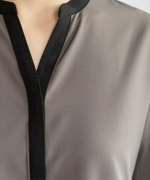 OPAQUE.CLIP / オペーク ドット クリップ シャツ・ブラウス | バイカラーアソート ペプラム前あきブラウス | 詳細27