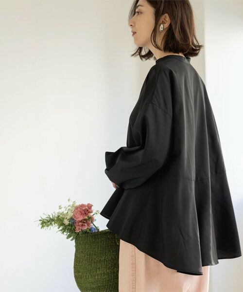 OPAQUE.CLIP / オペーク ドット クリップ シャツ・ブラウス | バイカラーアソート ペプラム前あきブラウス | 詳細4