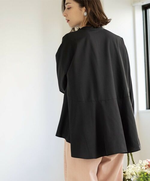 OPAQUE.CLIP / オペーク ドット クリップ シャツ・ブラウス | バイカラーアソート ペプラム前あきブラウス | 詳細6