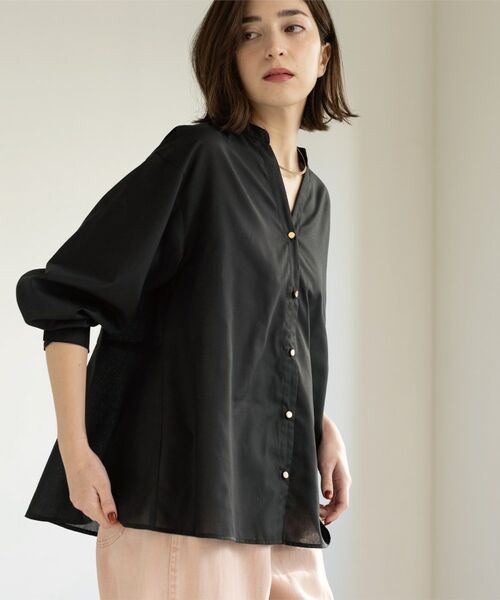 OPAQUE.CLIP / オペーク ドット クリップ シャツ・ブラウス | 前あき後ろフレアブラウス(ブラック(019))