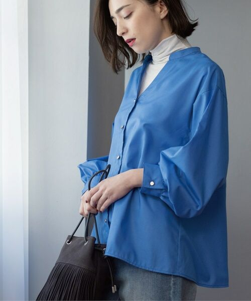 OPAQUE.CLIP / オペーク ドット クリップ シャツ・ブラウス | 前あき後ろフレアブラウス(ブルー(092))