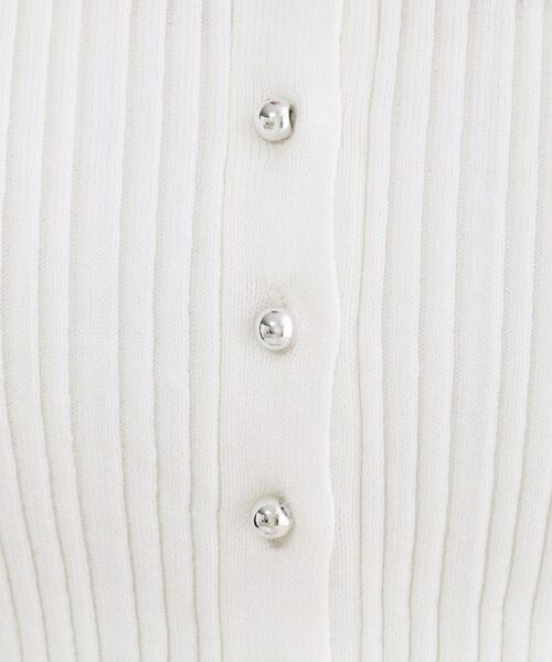 OPAQUE.CLIP / オペーク ドット クリップ カーディガン・ボレロ | シルバー多ボタン ランダムリブニットカーディガン【洗濯機OK】 | 詳細21