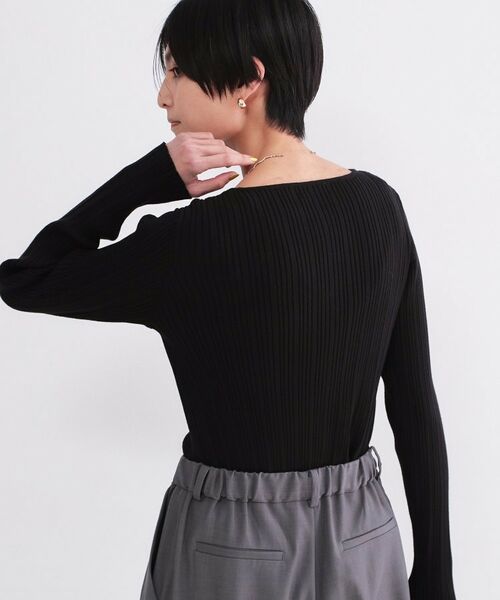 OPAQUE.CLIP / オペーク ドット クリップ カーディガン・ボレロ | シルバー多ボタン ランダムリブニットカーディガン【洗濯機OK】 | 詳細23