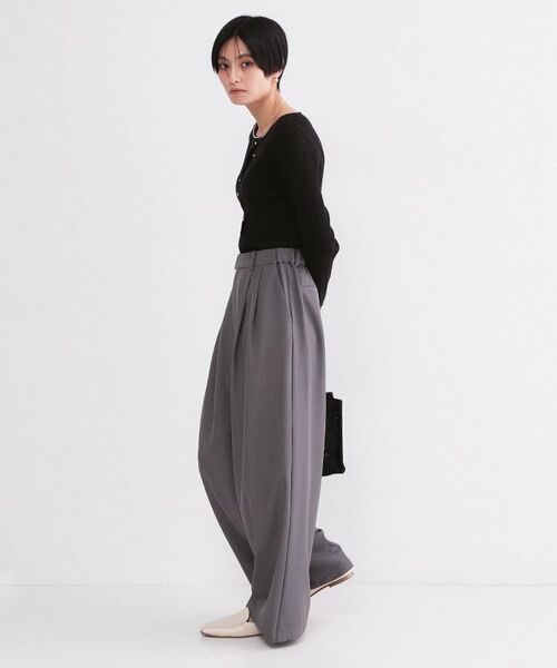 OPAQUE.CLIP / オペーク ドット クリップ カーディガン・ボレロ | シルバー多ボタン ランダムリブニットカーディガン【洗濯機OK】 | 詳細25