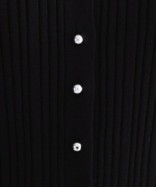 OPAQUE.CLIP / オペーク ドット クリップ カーディガン・ボレロ | シルバー多ボタン ランダムリブニットカーディガン【洗濯機OK】 | 詳細26