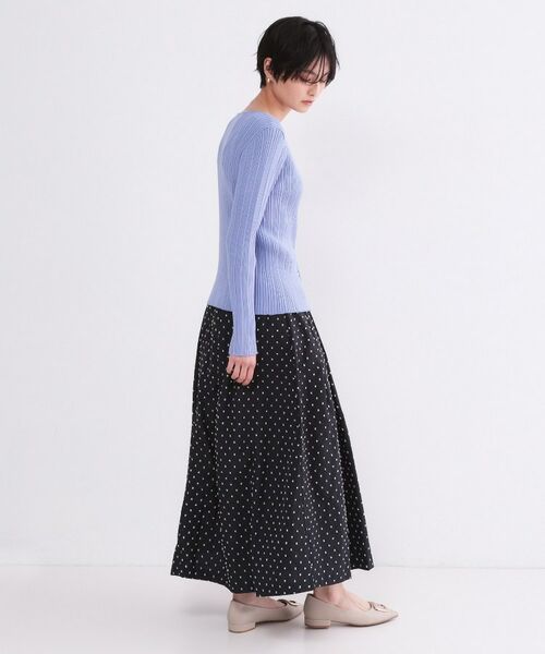 OPAQUE.CLIP / オペーク ドット クリップ カーディガン・ボレロ | シルバー多ボタン ランダムリブニットカーディガン【洗濯機OK】 | 詳細28