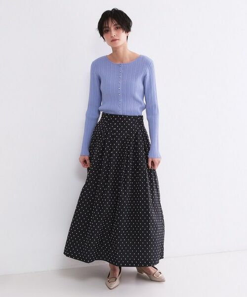 OPAQUE.CLIP / オペーク ドット クリップ カーディガン・ボレロ | シルバー多ボタン ランダムリブニットカーディガン【洗濯機OK】 | 詳細29