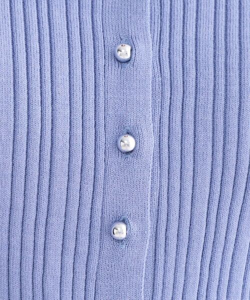 OPAQUE.CLIP / オペーク ドット クリップ カーディガン・ボレロ | シルバー多ボタン ランダムリブニットカーディガン【洗濯機OK】 | 詳細30