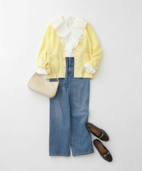 OPAQUE.CLIP / オペーク ドット クリップ カーディガン・ボレロ | ツイードライクVネックニットカーディガン【洗濯機OK】 | 詳細20