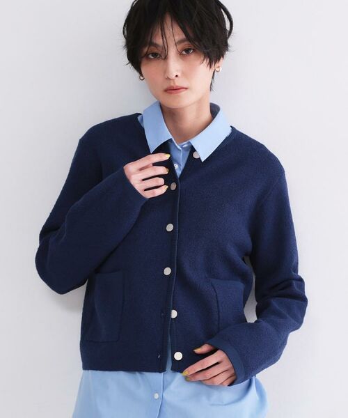 OPAQUE.CLIP / オペーク ドット クリップ カーディガン・ボレロ | ブークレ金ボタンニットカーディガン【洗濯機OK】 | 詳細26