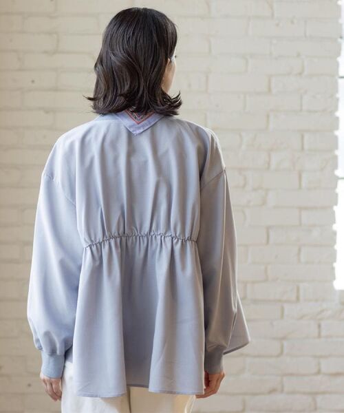 OPAQUE.CLIP / オペーク ドット クリップ カーディガン・ボレロ | ブラウス風Vネックカーディガン【洗濯機OK】 | 詳細20