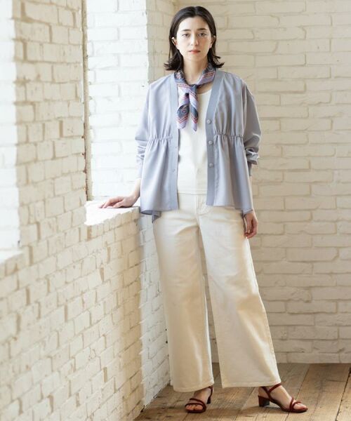 OPAQUE.CLIP / オペーク ドット クリップ カーディガン・ボレロ | ブラウス風Vネックカーディガン【洗濯機OK】 | 詳細21