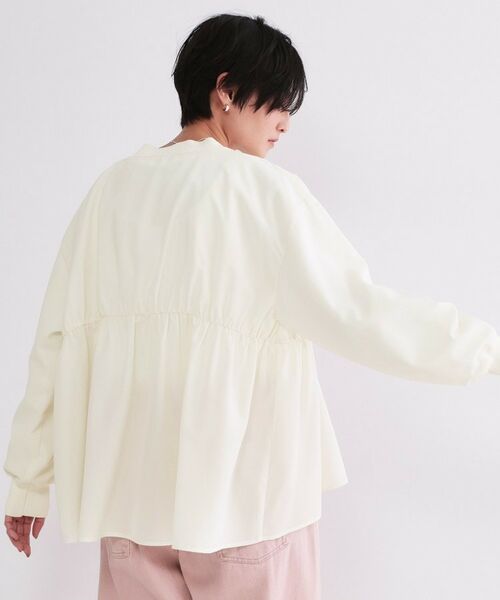 OPAQUE.CLIP / オペーク ドット クリップ カーディガン・ボレロ | ブラウス風Vネックカーディガン【洗濯機OK】 | 詳細23