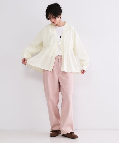 OPAQUE.CLIP / オペーク ドット クリップ カーディガン・ボレロ | ブラウス風Vネックカーディガン【洗濯機OK】 | 詳細24