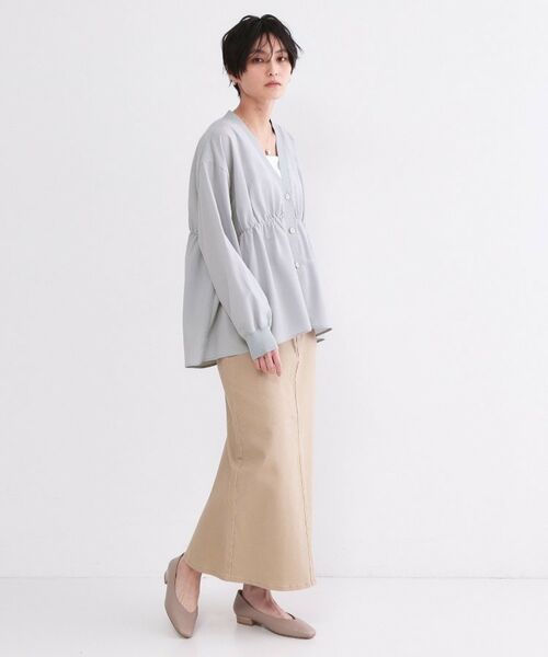 OPAQUE.CLIP / オペーク ドット クリップ カーディガン・ボレロ | ブラウス風Vネックカーディガン【洗濯機OK】 | 詳細29