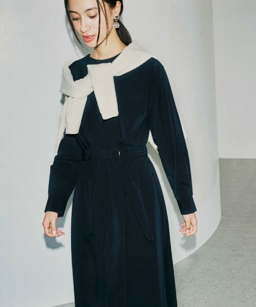 OPAQUE.CLIP / オペーク ドット クリップ ロング・マキシ丈ワンピース | カシュクール風デザインワンピース【洗濯機OK】 | 詳細19