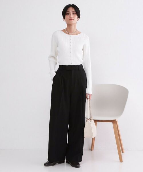 OPAQUE.CLIP / オペーク ドット クリップ パンツ | 美脚ストレッチストレートワイドパンツ【洗濯機OK】 | 詳細25