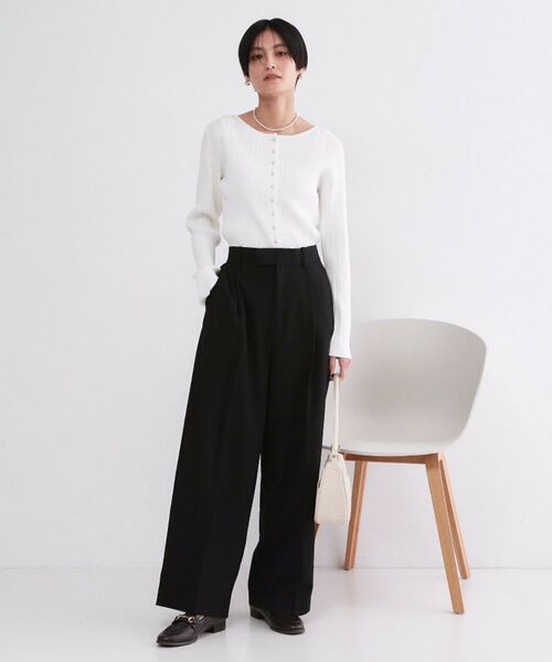 OPAQUE.CLIP / オペーク ドット クリップ パンツ | 美脚ストレッチストレートワイドパンツ【洗濯機OK】 | 詳細26