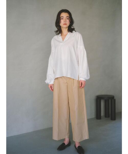 OPAQUE.CLIP / オペーク ドット クリップ パンツ | シャンブレータックチノワイド【洗濯機OK】 | 詳細20