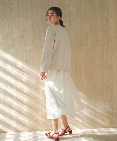 OPAQUE.CLIP / オペーク ドット クリップ ロング・マキシ丈スカート | シアーリネンブレンドイージープリーツスカート【洗濯機OK】 | 詳細20