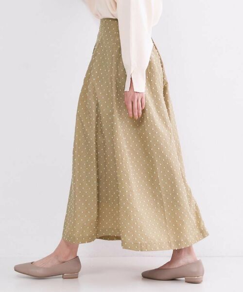 OPAQUE.CLIP / オペーク ドット クリップ ロング・マキシ丈スカート | ドビードットタックフレアスカート【洗濯機OK】 | 詳細16