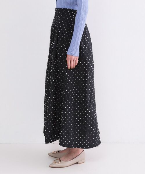 OPAQUE.CLIP / オペーク ドット クリップ ロング・マキシ丈スカート | ドビードットタックフレアスカート【洗濯機OK】 | 詳細22