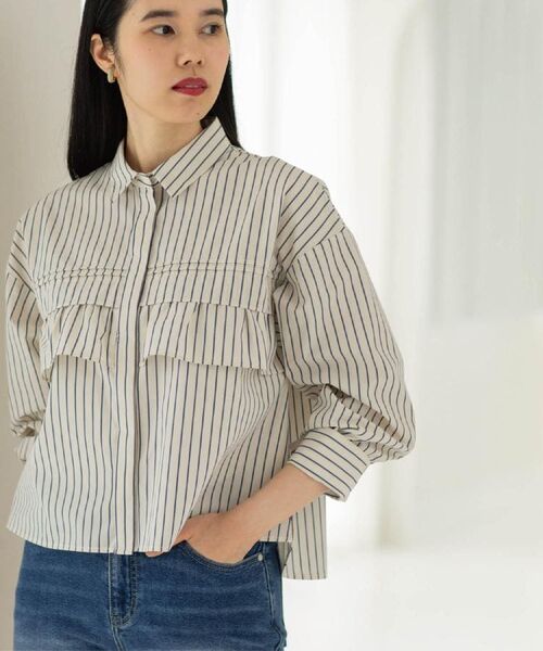 OPAQUE.CLIP / オペーク ドット クリップ シャツ・ブラウス | タックフリルシャツ【洗濯機OK】 | 詳細13