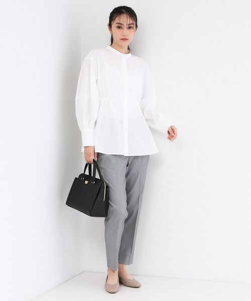 OPAQUE.CLIP / オペーク ドット クリップ シャツ・ブラウス | ストライプペプラムデザインブラウス【洗濯機OK】 | 詳細22