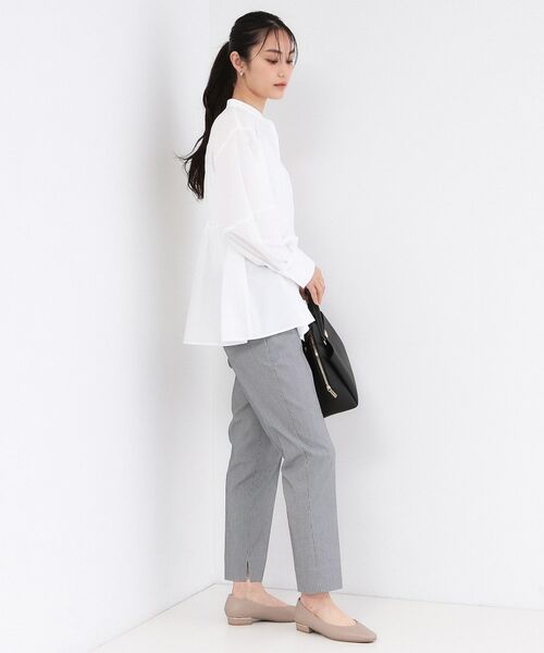 OPAQUE.CLIP / オペーク ドット クリップ シャツ・ブラウス | ストライプペプラムデザインブラウス【洗濯機OK】 | 詳細23