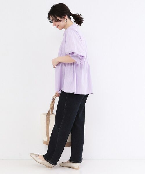 OPAQUE.CLIP / オペーク ドット クリップ シャツ・ブラウス | ストライプペプラムデザインブラウス【洗濯機OK】 | 詳細28