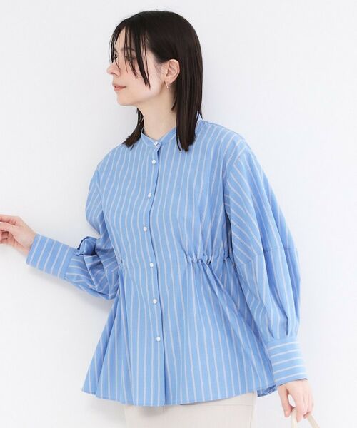 OPAQUE.CLIP / オペーク ドット クリップ シャツ・ブラウス | ストライプペプラムデザインブラウス【洗濯機OK】 | 詳細30