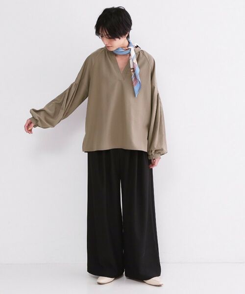 OPAQUE.CLIP / オペーク ドット クリップ シャツ・ブラウス | スキッパーボリュームスリーブブラウス【洗濯機OK】 | 詳細22