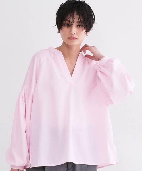 OPAQUE.CLIP / オペーク ドット クリップ シャツ・ブラウス | スキッパーボリュームスリーブブラウス【洗濯機OK】 | 詳細25