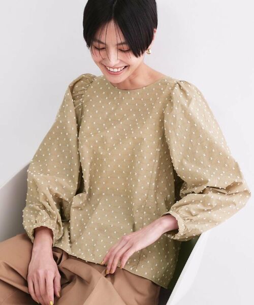 OPAQUE.CLIP / オペーク ドット クリップ シャツ・ブラウス | ドビードットパフスリーブブラウス【洗濯機OK】 | 詳細17